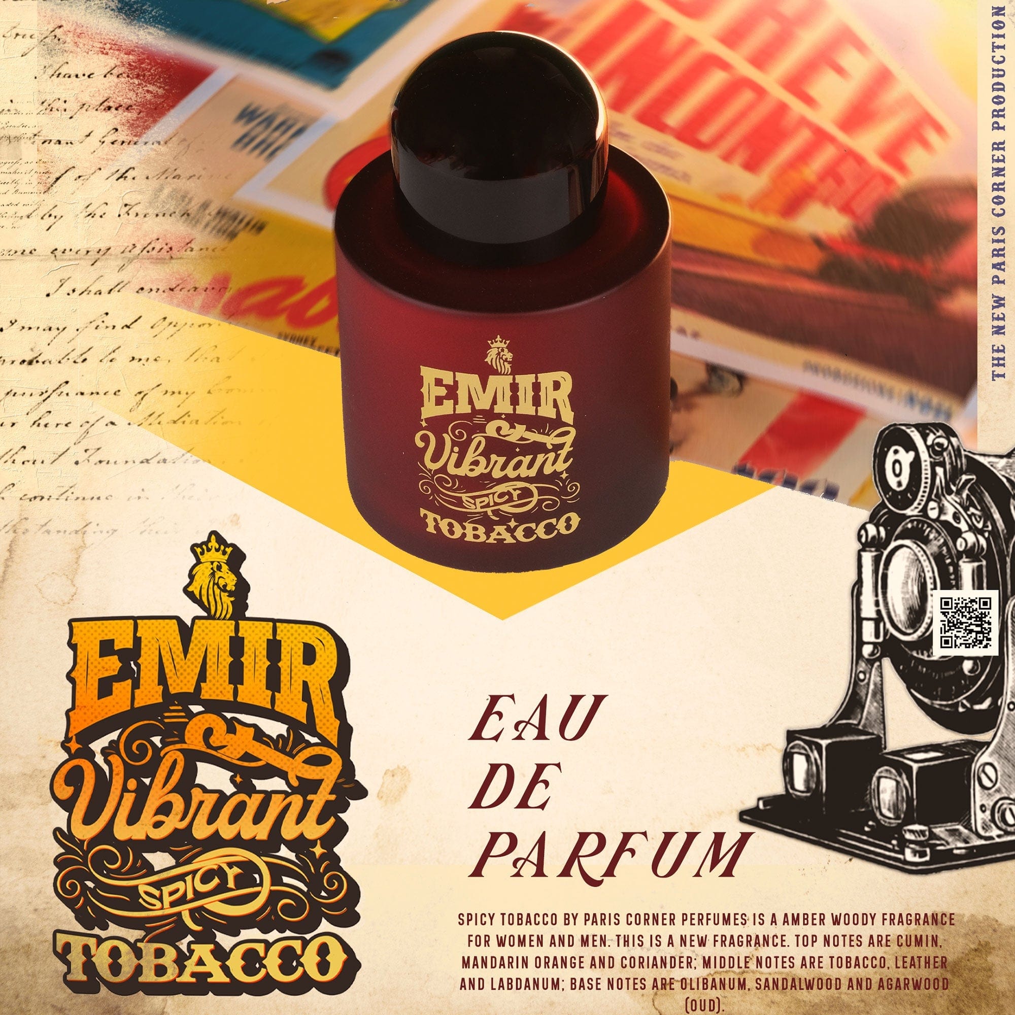 Vibrant Spicy Tobacco by Emir - Apa de parfum barbati - 100 ml