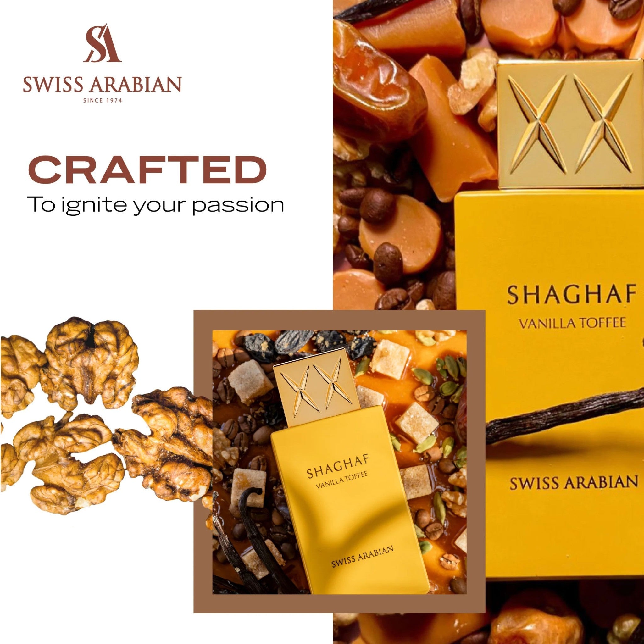 Shaghaf Vanilla Toffee by Swiss Arabian - Apa de parfum dama - 75 ml