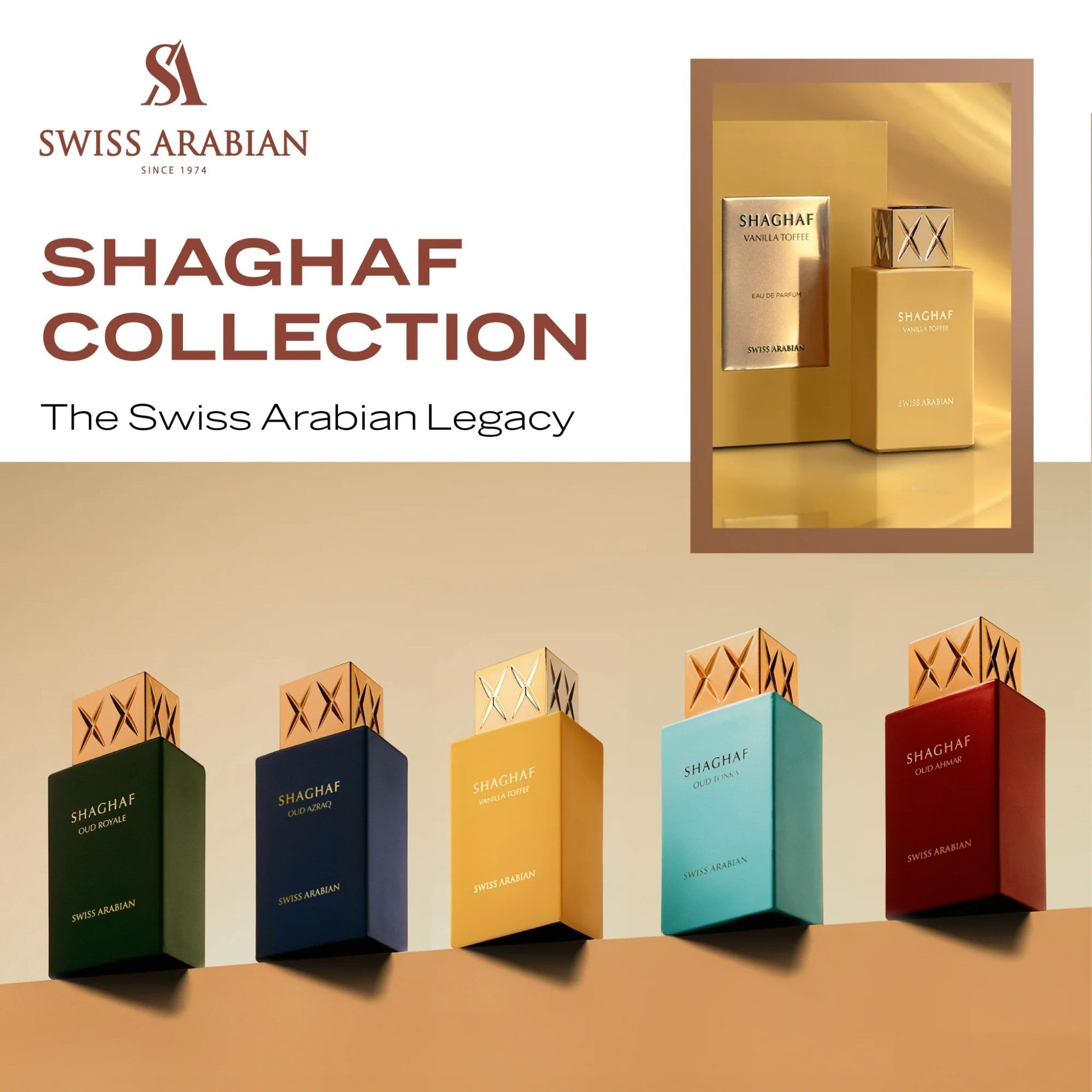 Shaghaf Vanilla Toffee by Swiss Arabian - Apa de parfum dama - 75 ml