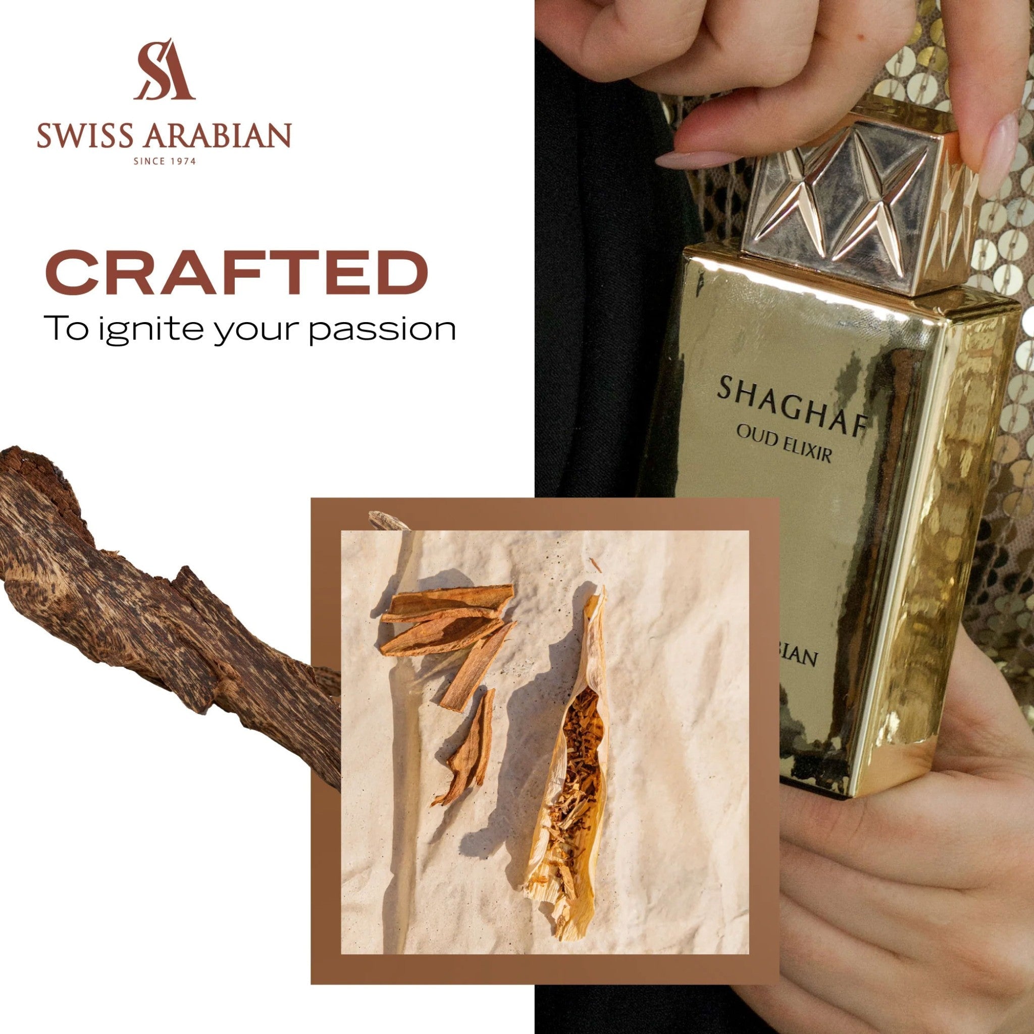 Shaghaf Oud Elixir by Swiss Arabian - Apa de parfum unisex - 75 ml