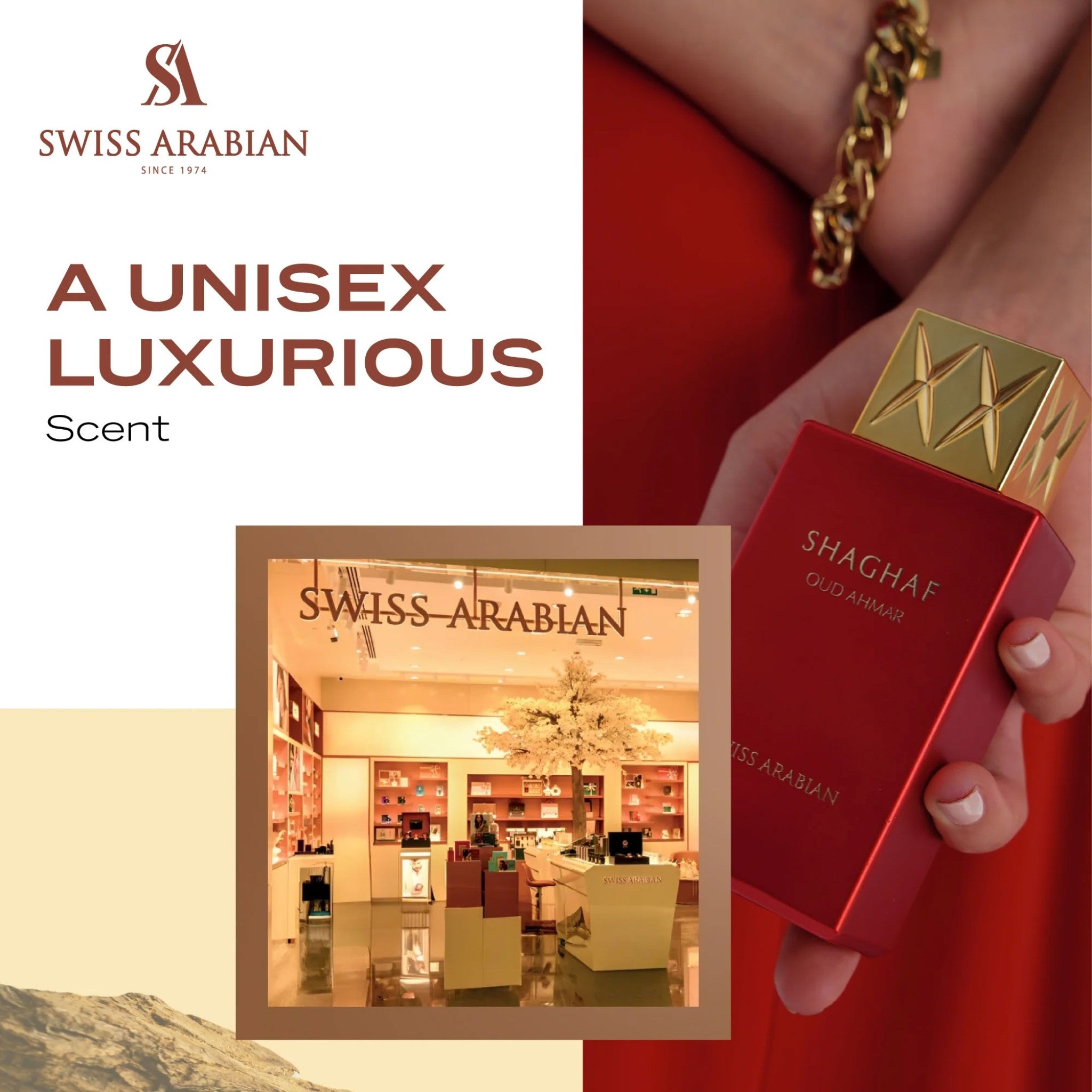 Shaghaf Oud Ahmar by Swiss Arabian - Apa de parfum unisex - 75 ml