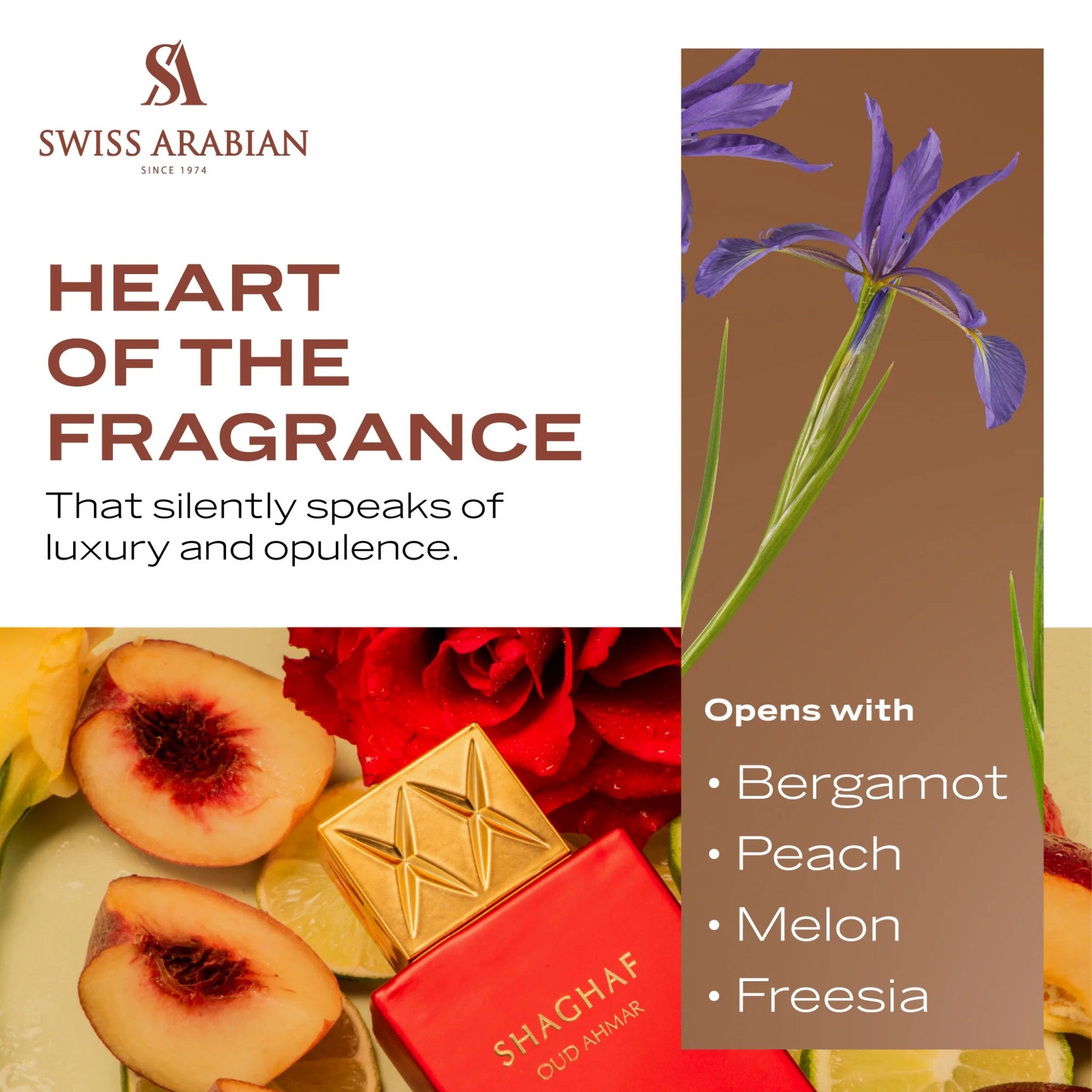 Shaghaf Oud Ahmar by Swiss Arabian - Apa de parfum unisex - 75 ml