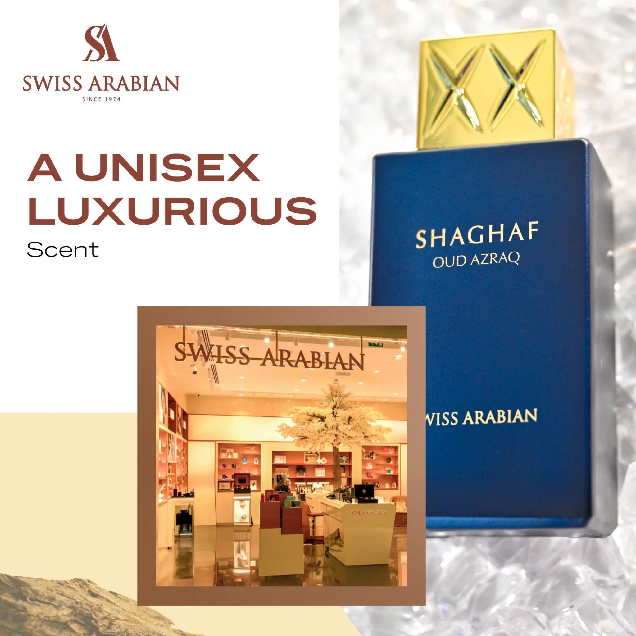 Shaghaf Oud Azraq by Swiss Arabian - Apa de parfum barbati - 75 ml