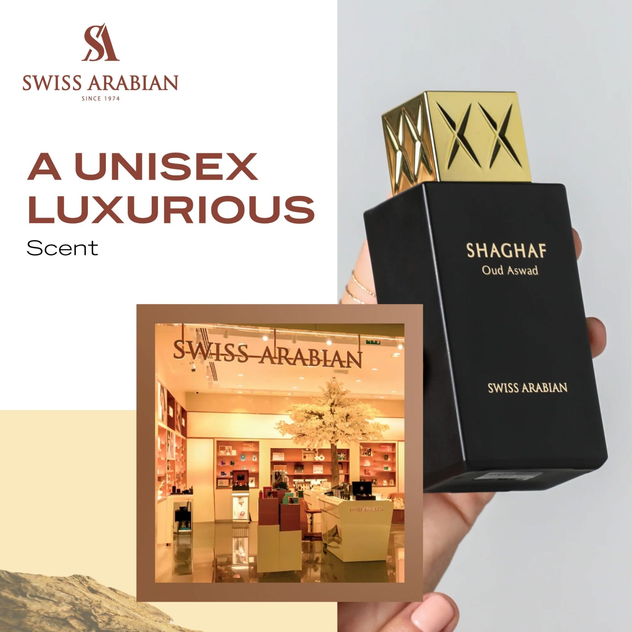 Shaghaf Oud Aswad by Swiss Arabian - Apa de Parfum Unisex - 75 ml