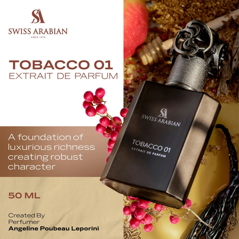 Tobacco 01 by Swiss Arabian - parfum arabesc unisex - Extract de Parfum 50 ml