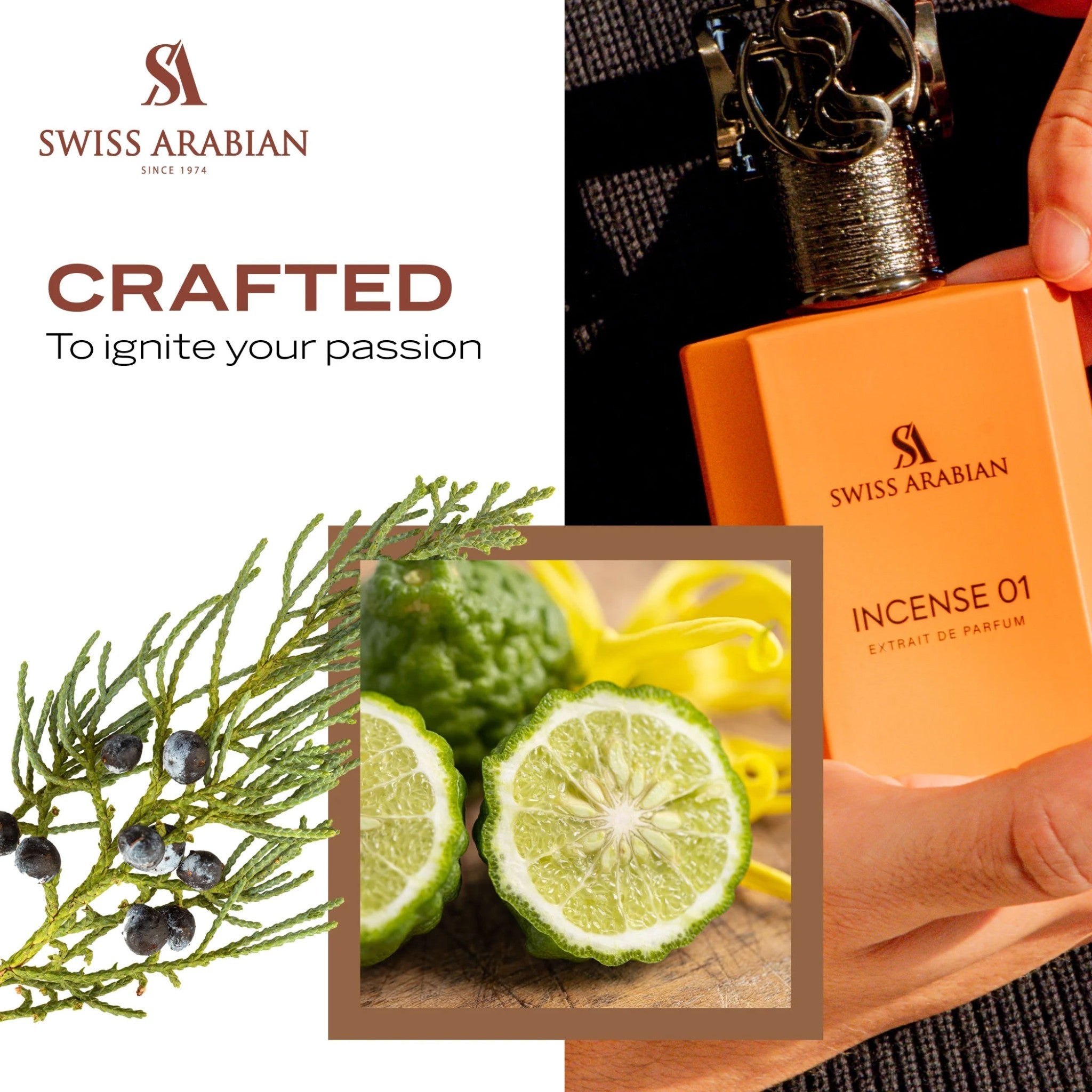 Incense 01 by Swiss Arabian - Extract de Parfum Barbati - 50 ml