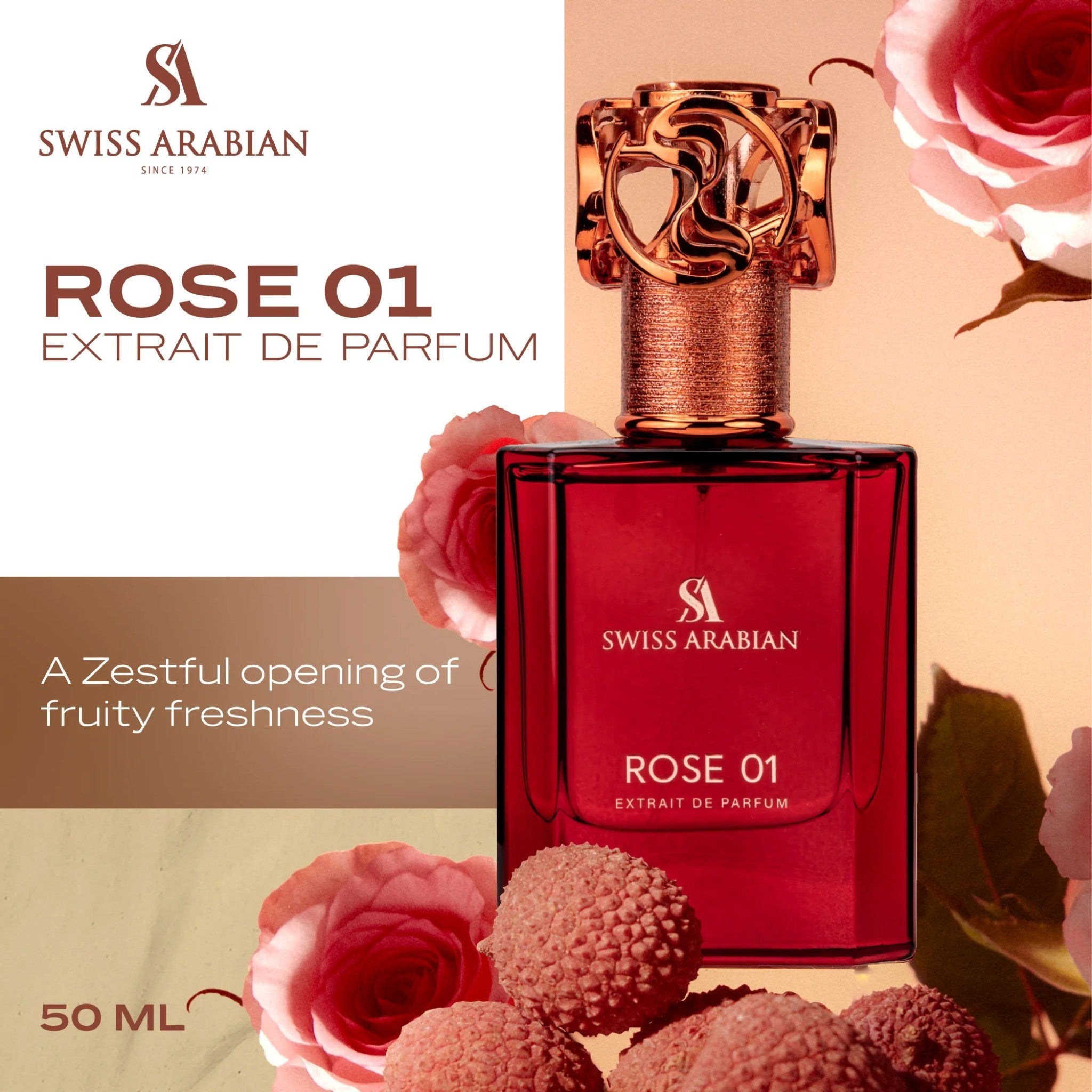 Rose 01 by Swiss Arabian - Extract de Parfum dama - 50 ml