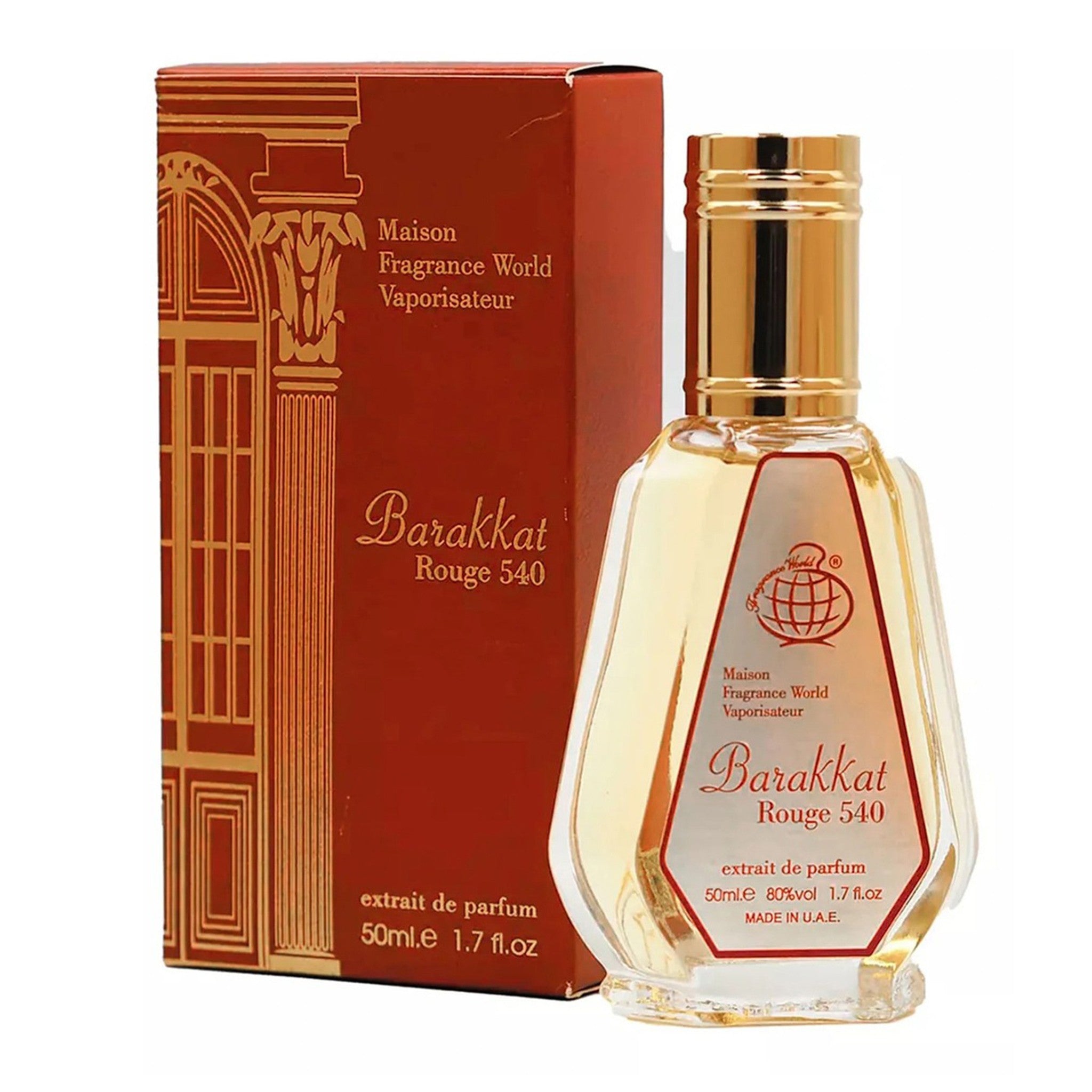 Barakkat Rouge 540 by Fragrance World - Extract de Parfum Unisex - 50ml