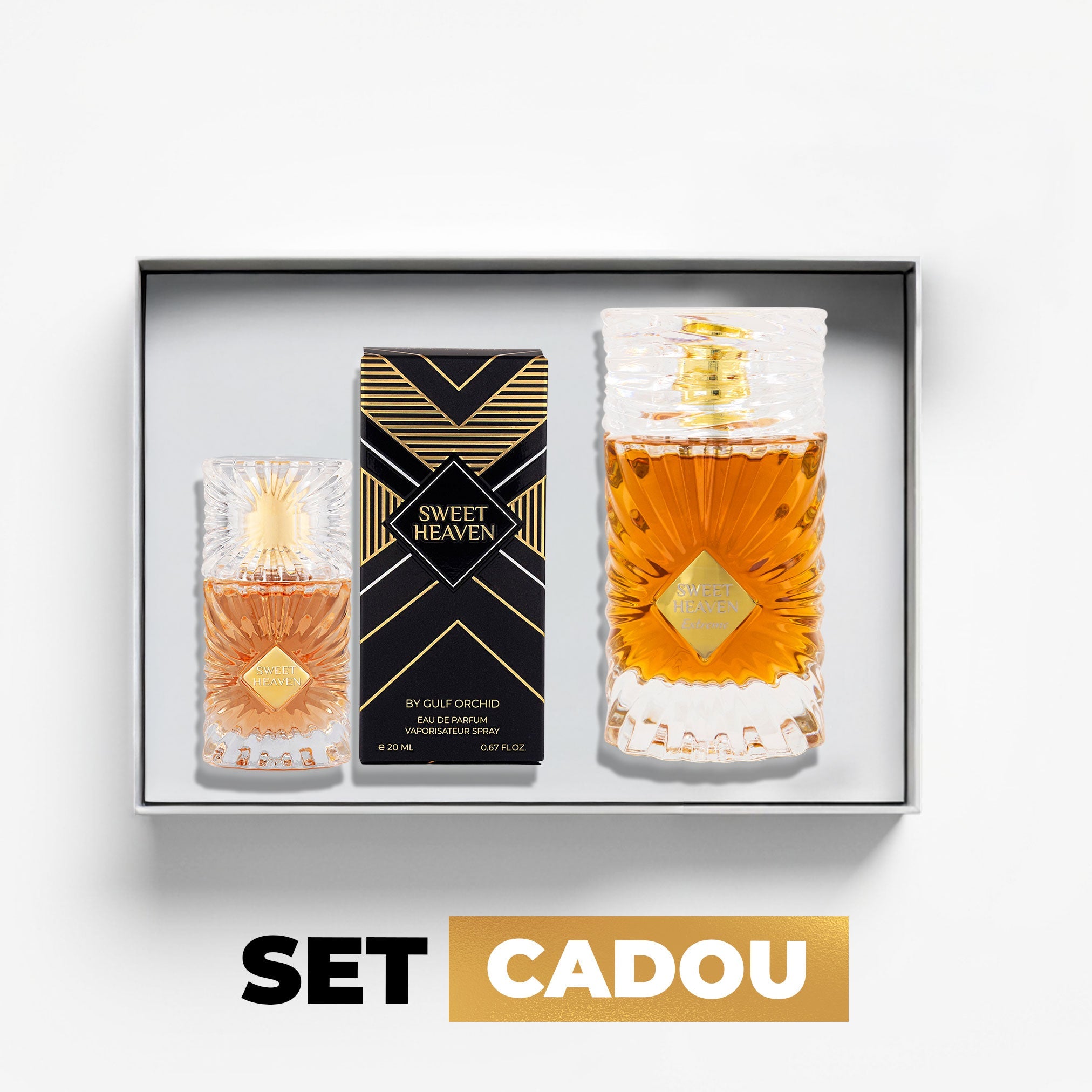 Set Cadou Sweet Heaven Extreme + Sweet Heaven by Gulf Orchid - Apa de Parfum Unisex - 100 ml + 20 ml