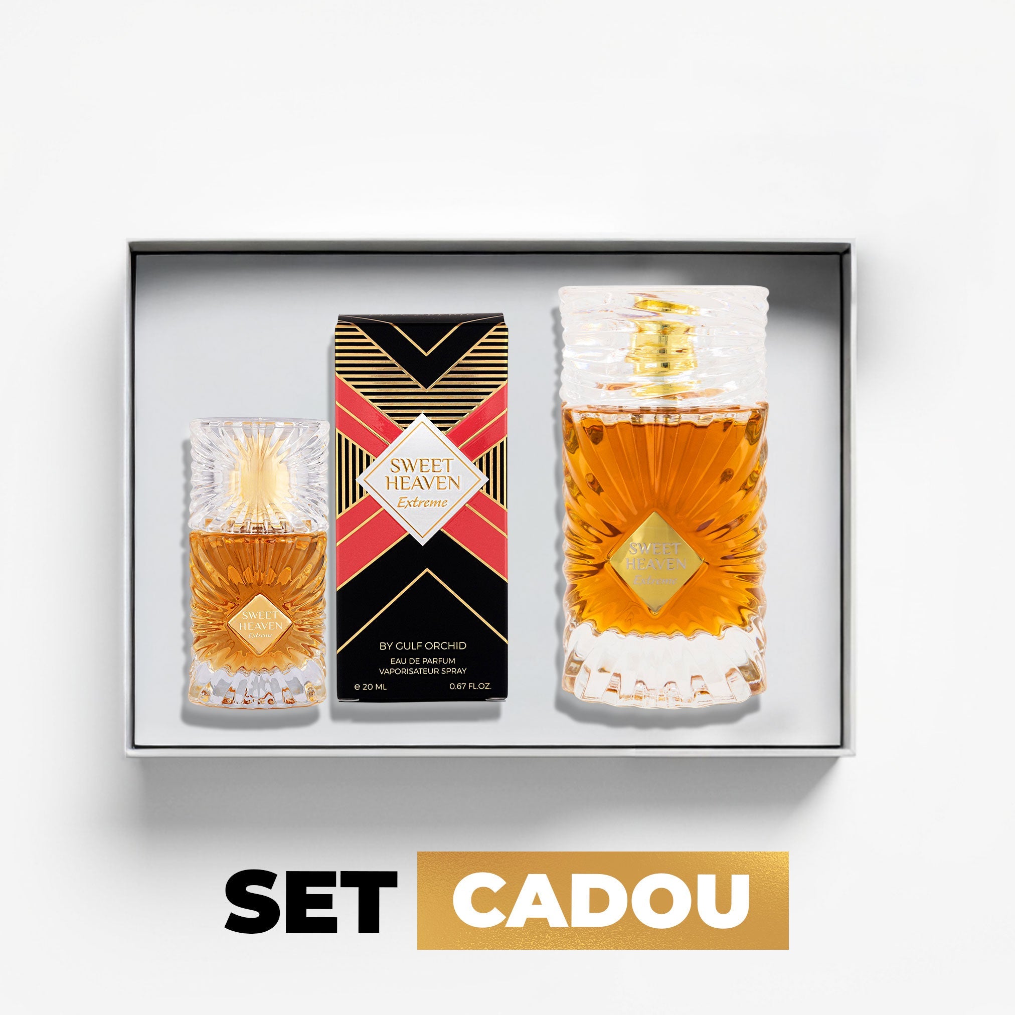 Set Cadou Sweet Heaven + Sweet Heaven Extreme by Gulf Orchid - Apa de Parfum Unisex - 100 ml + 20 ml