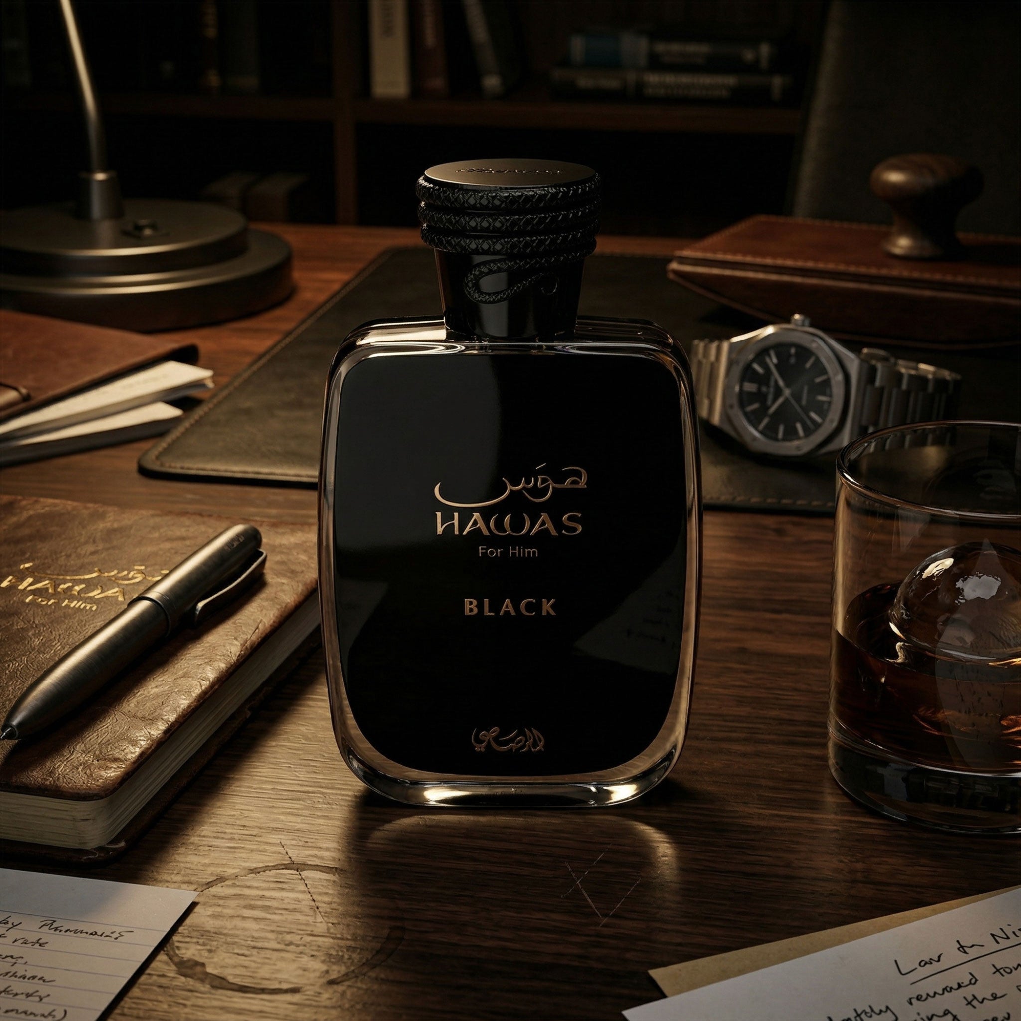 Hawas Black by Rasasi - Apa de Parfum Barbati - 100 ml