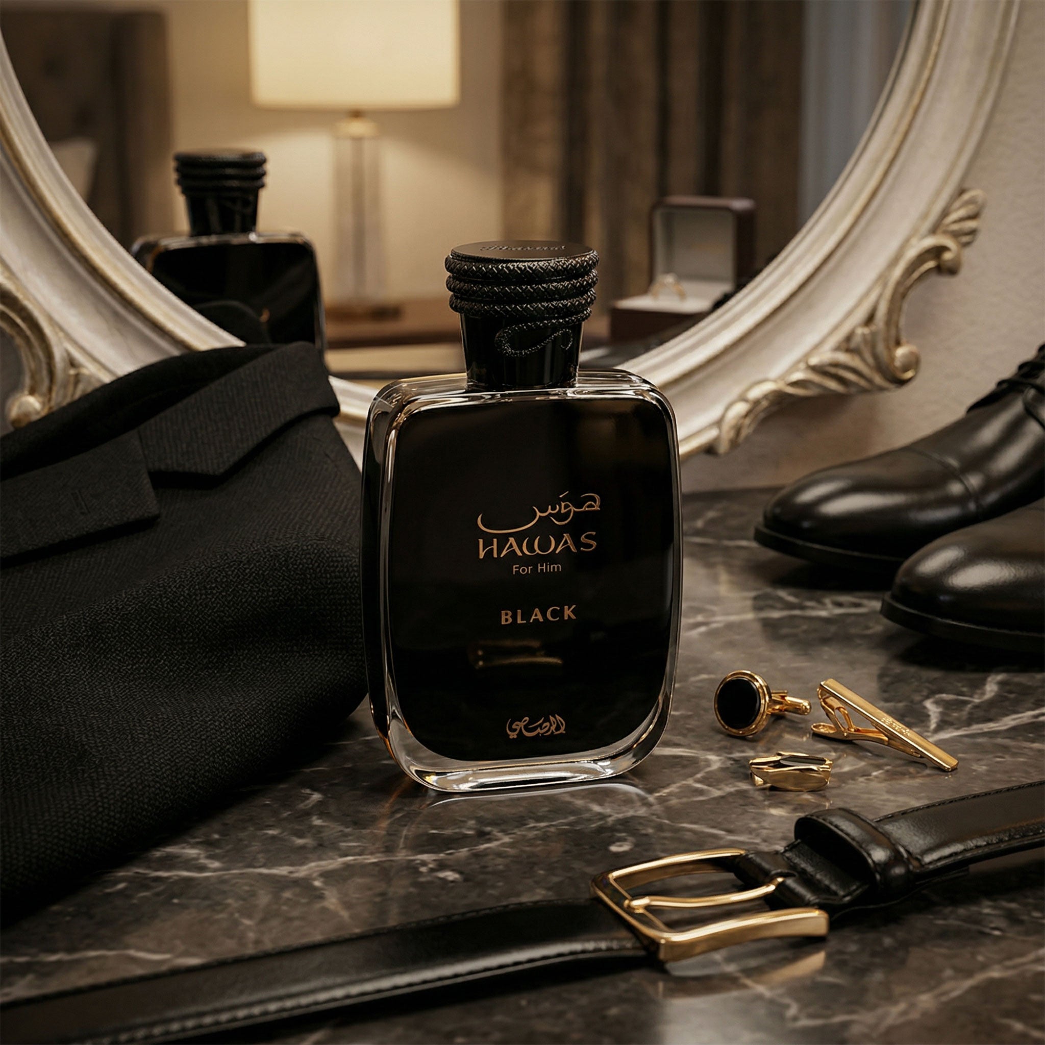 Hawas Black by Rasasi - Apa de Parfum Barbati - 100 ml