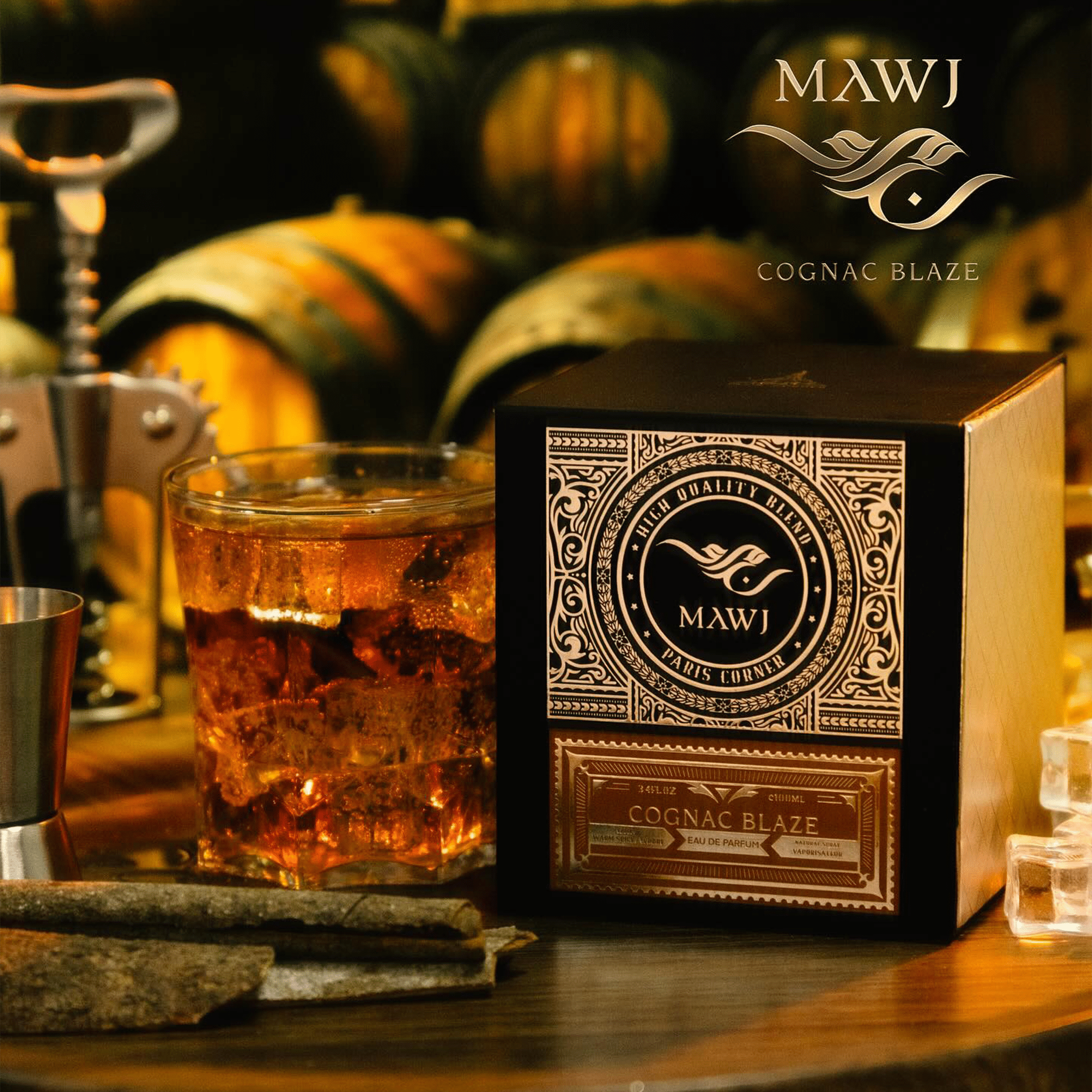 Mawj Cognac Blaze by Paris Corner - Apa de parfum unisex - 100 ml