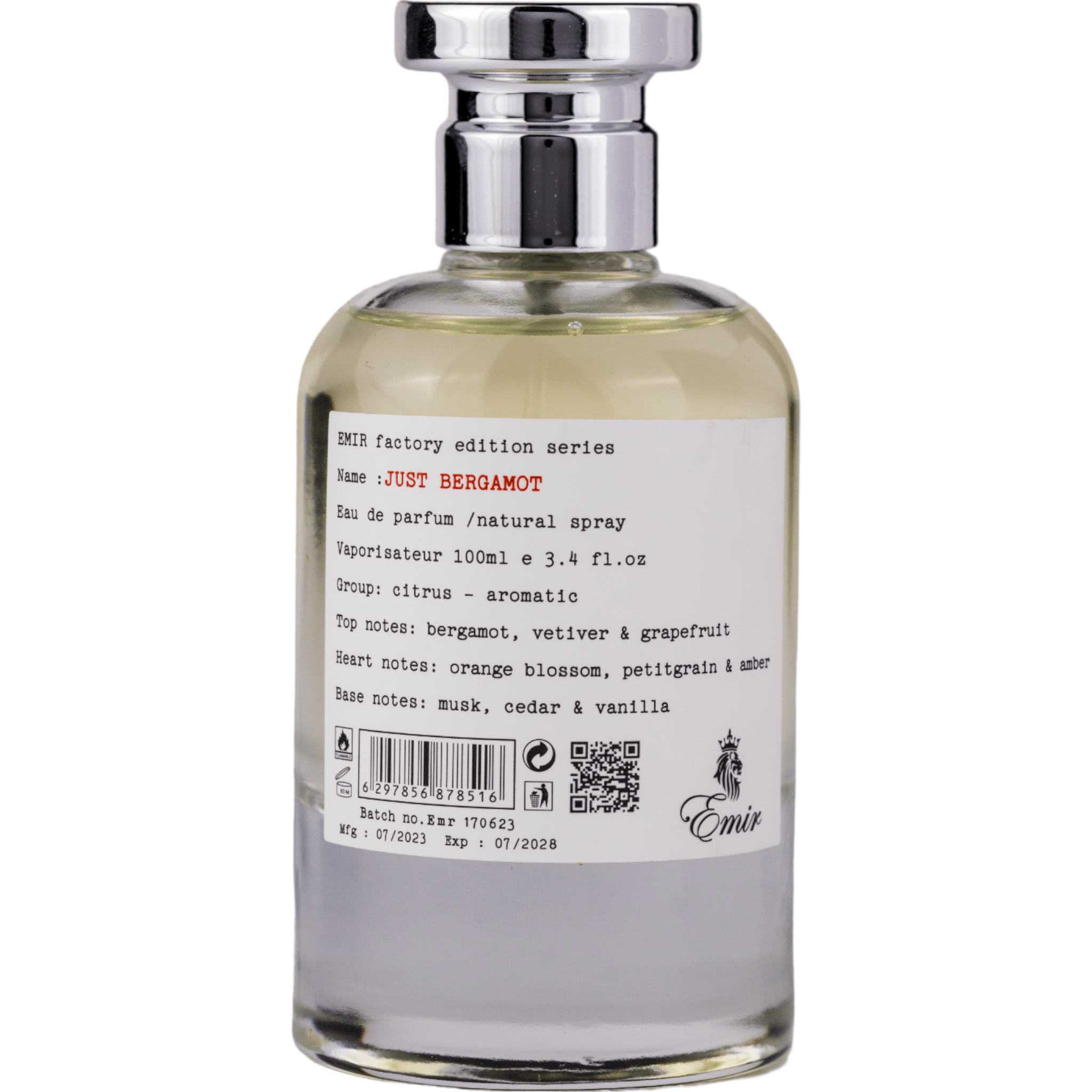Just Bergamot Factory Edition by Emir - Apa de parfum unisex - 100 ml