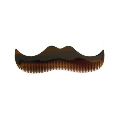 Amber Moustache Comb